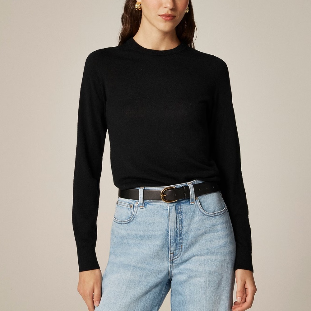 J. Crew Black Crew Neck Sweater